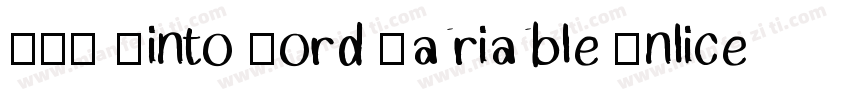 ABC Ginto Nord Variable Unlicensed字体转换
